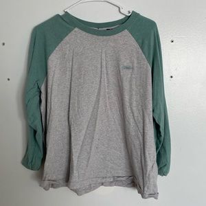 Teal and gray long sleeve